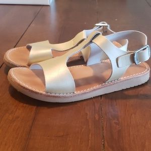Freshly Picked platinum sandals